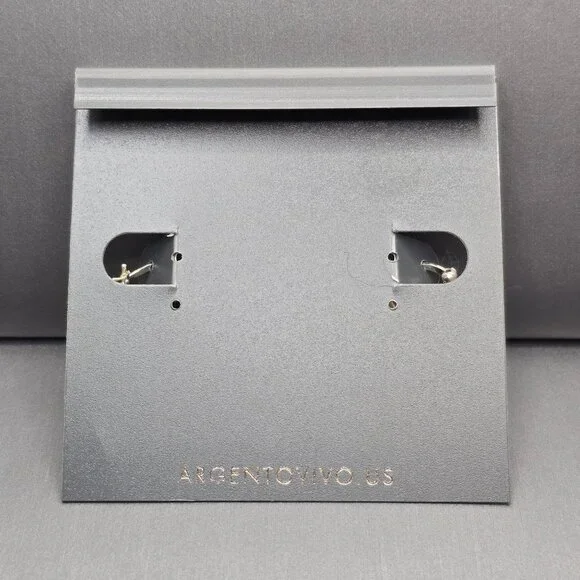 Argento Vivo Sterling Silver Puffy Hoop Earrings .75" Tapered Snap Back Closure - Picture 3 of 6